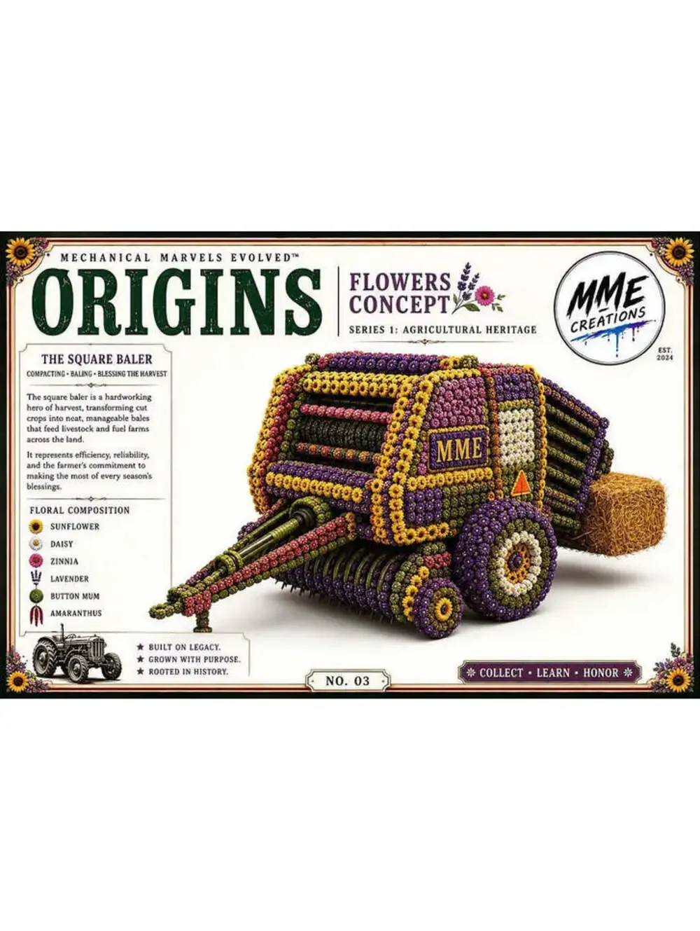 4658 Square Baler Farm Mode 8x10 Glossy Print